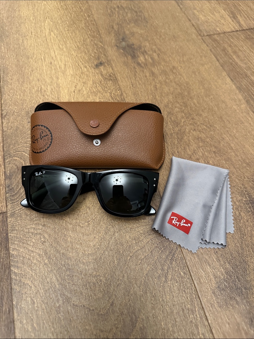 Ray-Ban Black Mega Wayfarer Sunglasses - Polarized